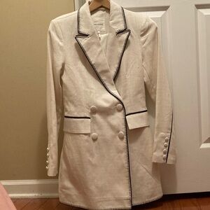 Elegant Alec Les Filles Cream Double-Breasted Women's jacket